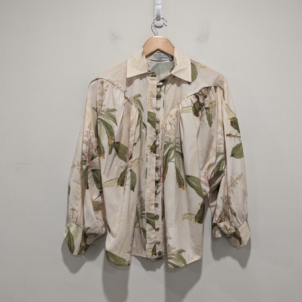 Floral Button-Up Blouse